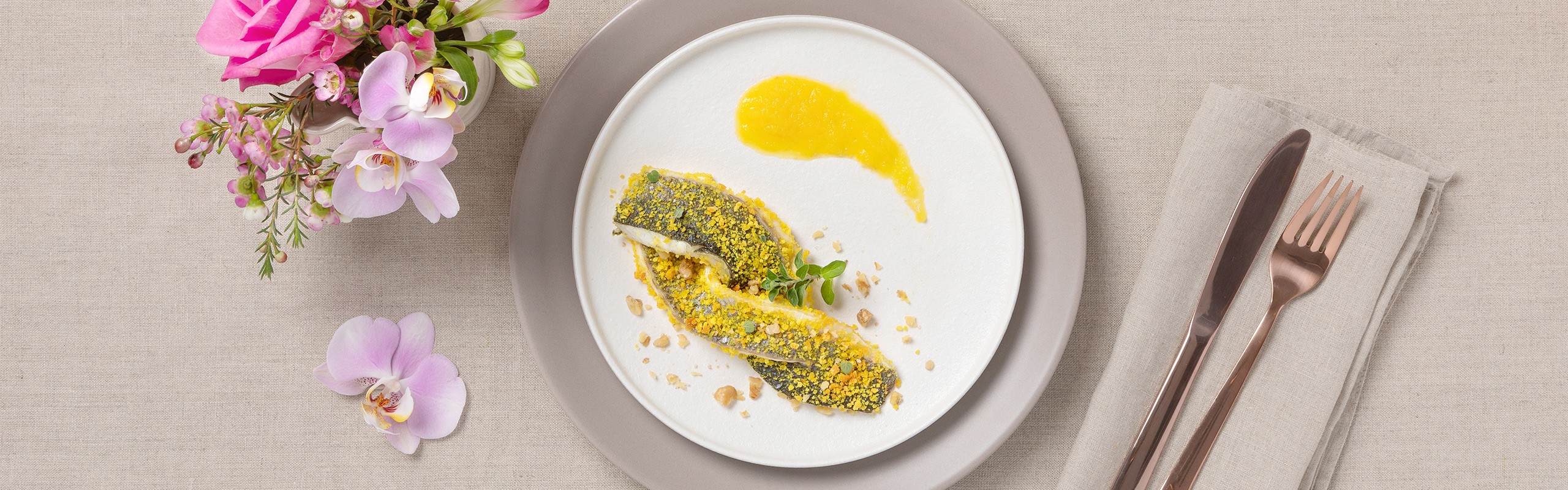 Trecce di branzino con noci e salsa di mango | Whirlpool Italia