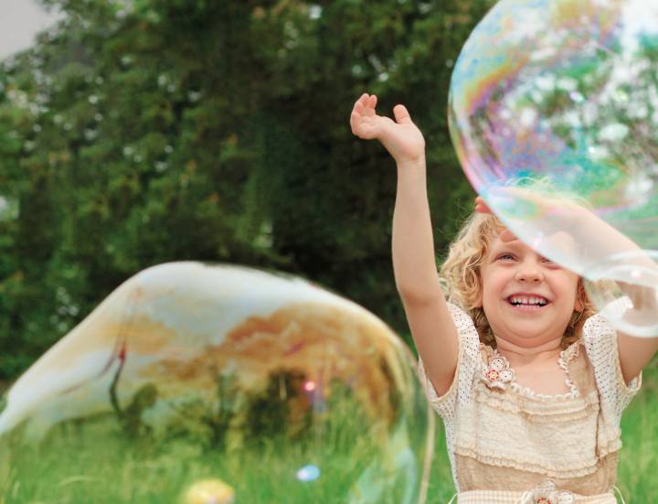 Selbstgemachte Riesenseifenblasen