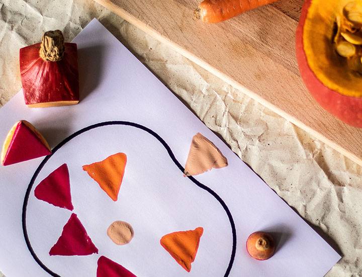 Stempel aus Gemüseresten