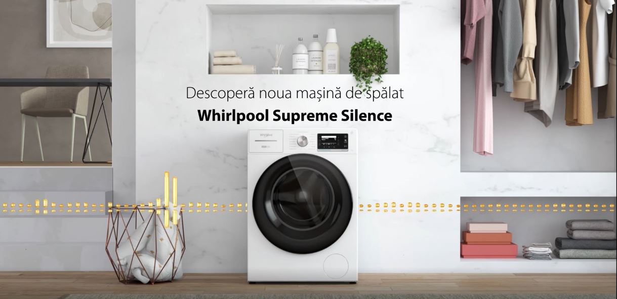 Supreme Silence cea mai silențioasă mașină de spălat rufe | Whirlpool Romania