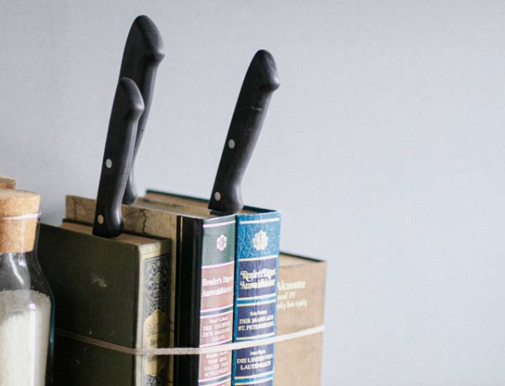 DIY Bücher-Messerblock