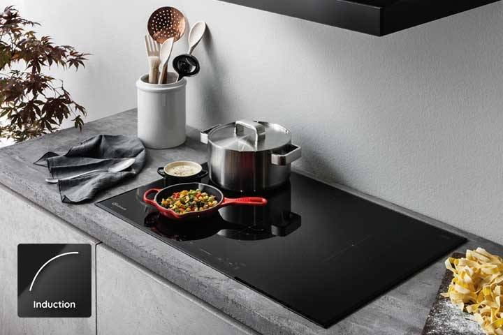 Induktion – Flexibel bei der Topfgröße, kompromisslos beim Energiesparen.