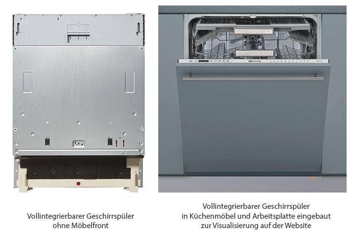 Lieferung Einbau-Geschirrspüler ohne Möbelfronten