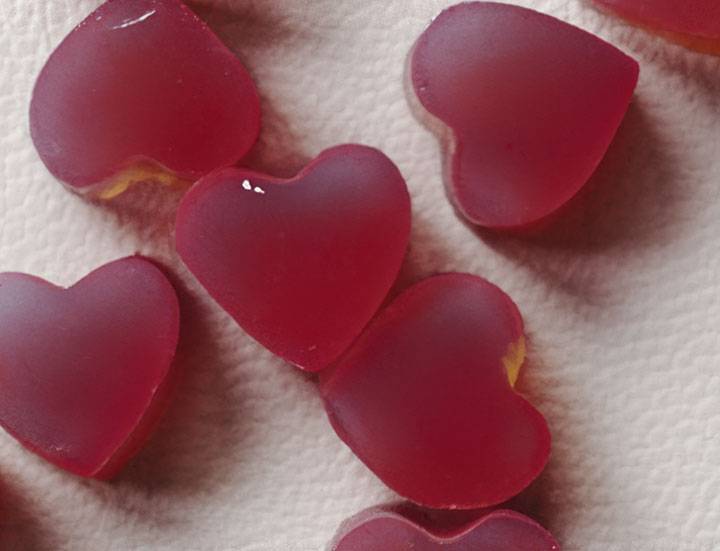 Fruchtgummi Herzen