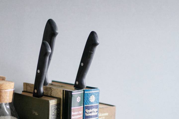Upcycling Bücher-Messerblock