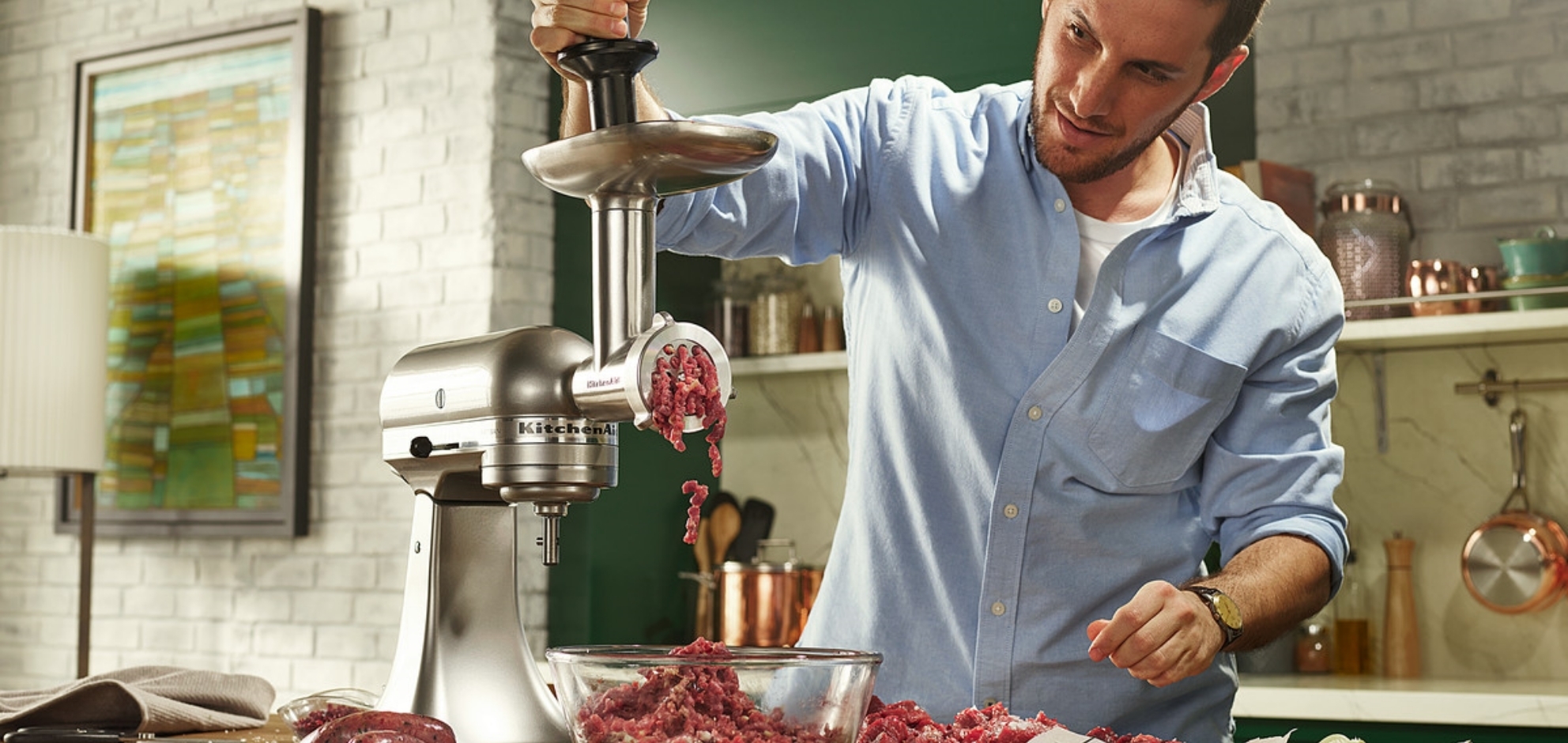 1*Haushalts-Aluminiumlegierung Gemüse Fleischwolf Slicer für KitchenAid Mixer 
