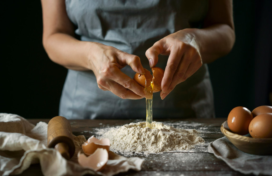 Making homemade pasta