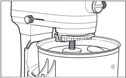 how do you attach the drive assembly to the bowl lift mixer step 5