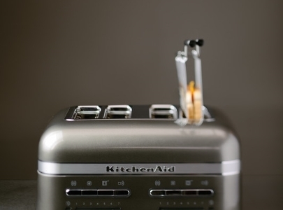 Grey toaster 4 slice - Artisan with sandwich rack