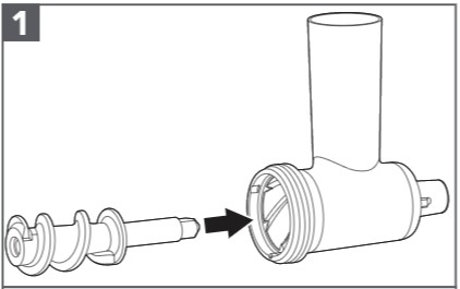 cómo montar la extensión del rellenador de salchichas, paso 1