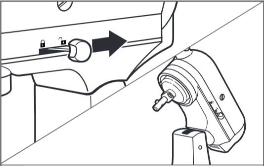 cómo fijar el recipiente montaje de la batidora amasadora con cabezal inclinable, paso 3