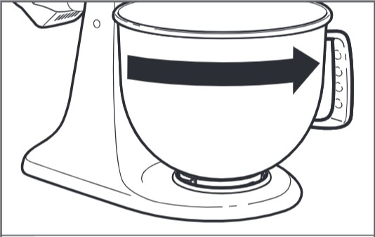 So sichern Sie die Schüssel bei der Montage der Küchenmaschine mit kippbarem Motorkopf – Schritt 5
