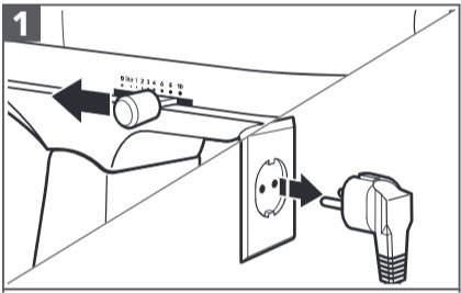 cómo acoplar la extensión del rellenador de salchichas a la batidora amasadora, paso 1