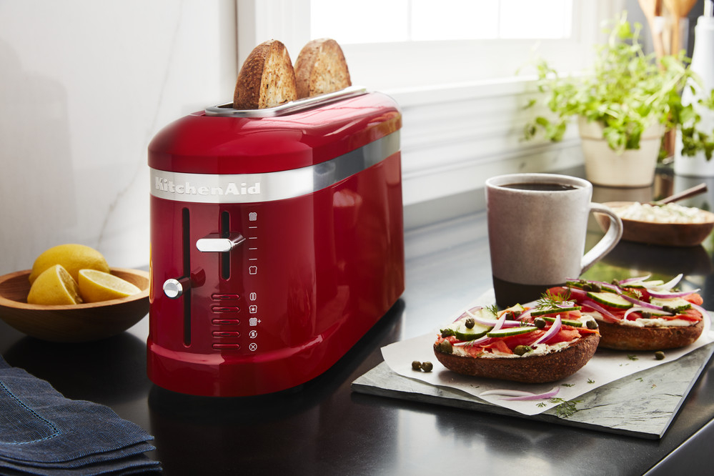 Red design collection toaster with one slot