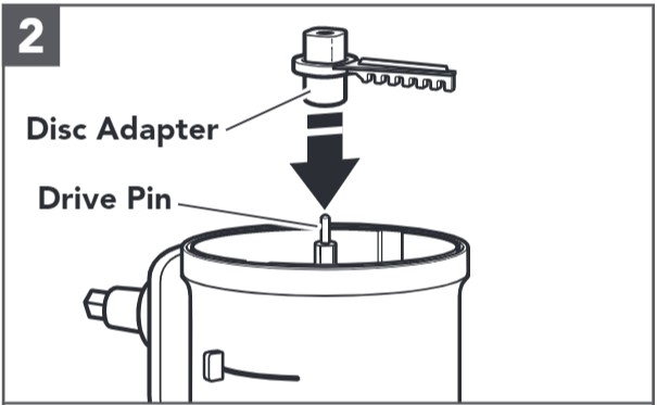 how do you install the reversible shredding disc step 2