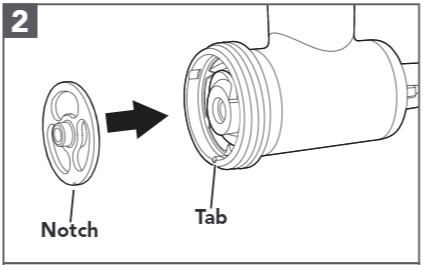 how do you assemble the sausage stuffer extension step 2