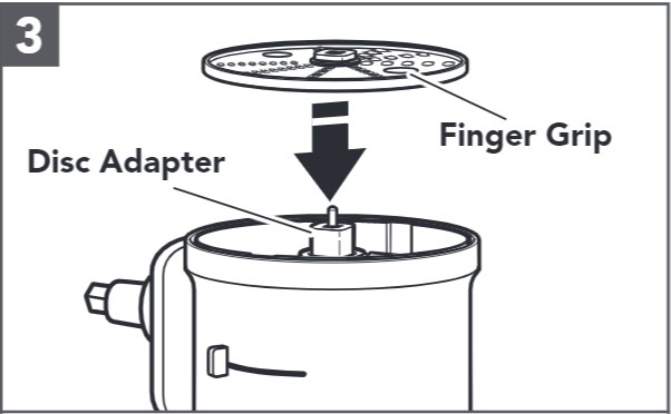 how do you install the reversible shredding disc step 3