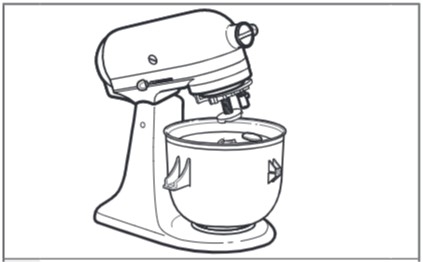 comment fixer le module d’entraînement au robot pâtissier à tête inclinable étape 4