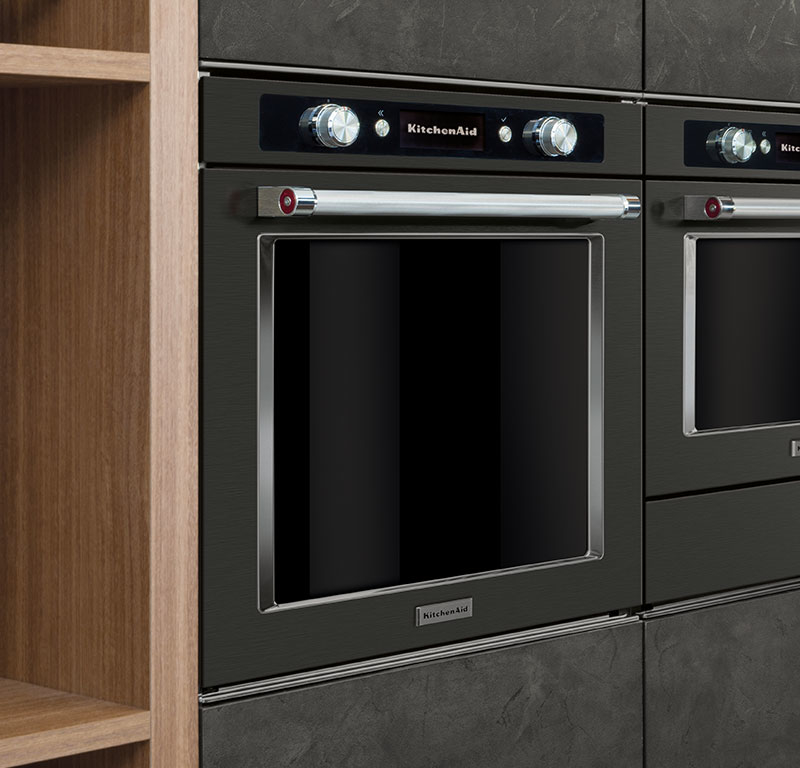black stainless steel twelix artisan multifunction oven 60 cm new koassb 60600 kitchenaid uk