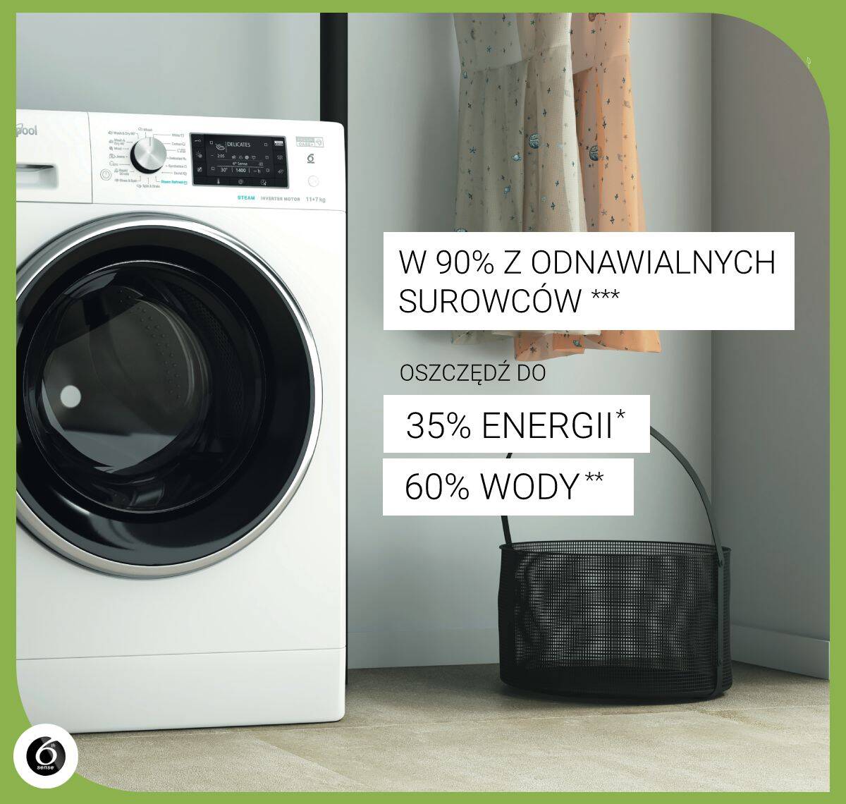 Pralko-suszarki FreshCare+ oszczędzają energię i wodę w każdym cyklu