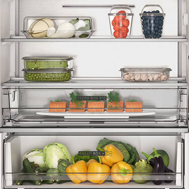 Aménagement intérieur du réfrigérateur encastrable Whirlpool Space400