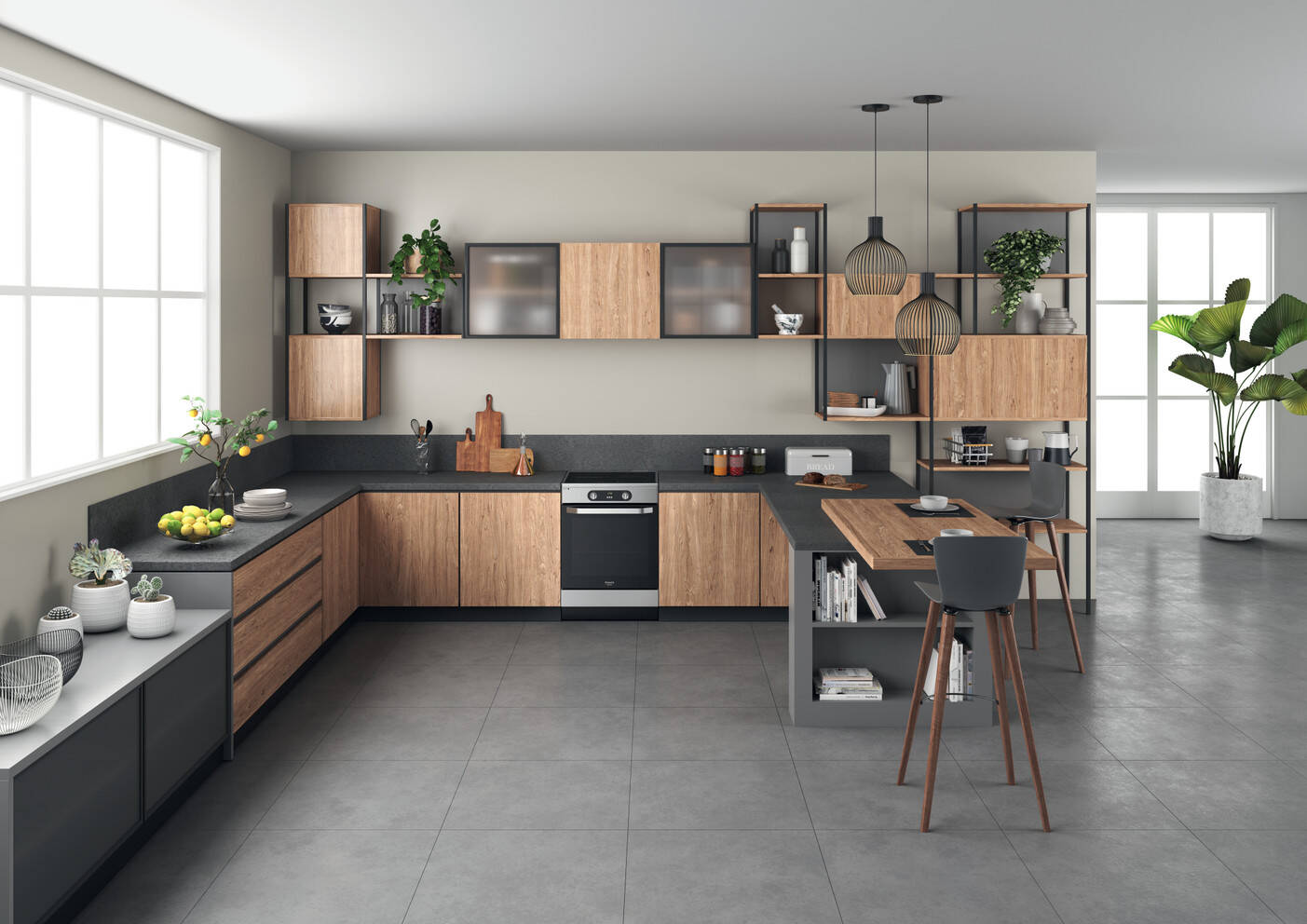 7. Cucine con piano cottura e forno Hotpoint Ariston