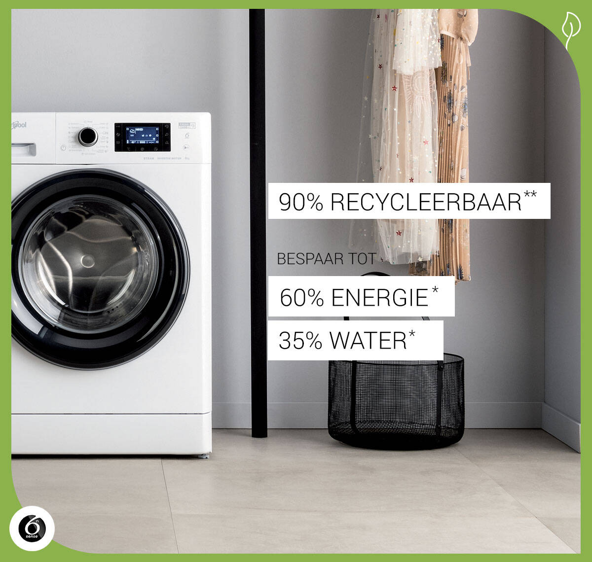 FreshCare+ Steam wasmachines besparen bij elke wasbeurt energie en water