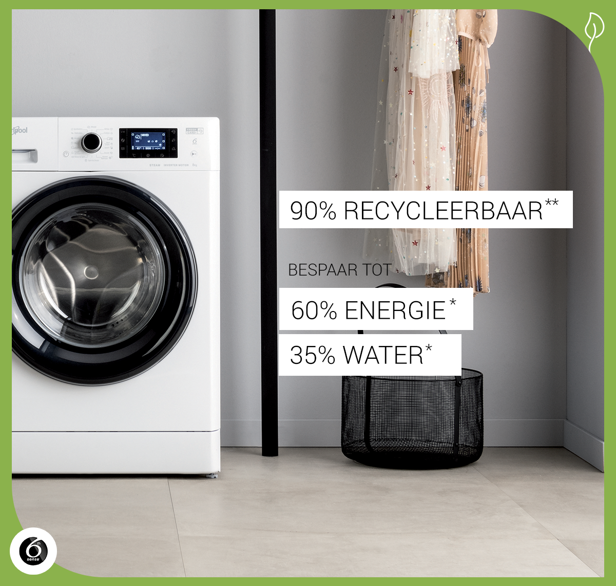 FreshCare+ Steam wasmachines besparen bij elke wasbeurt energie en water