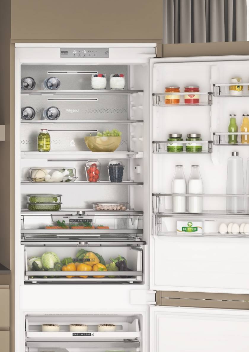 Las tecnologías de productos de Whirlpool ajustan automáticamente el consumo de energía y agua en lavadoras y lavavajillas.