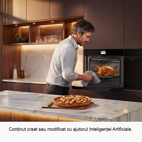 Gătește cu precizie, fără efort, folosind cuptorul încorporabil cu abur de la Whirlpool