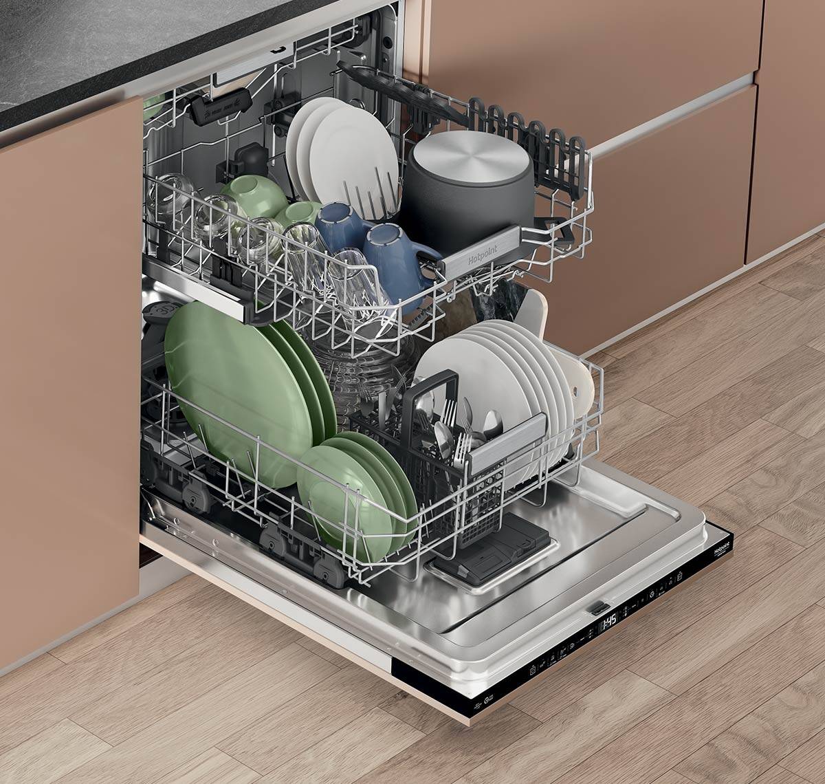 HOTPOINTARISTON H7F-HS51-X 15 sets Free-Standing 8 Programs Dishwasher 12 hotpointariston h7f-hs51-x 15 sets free-standing 8 programs dishwasher