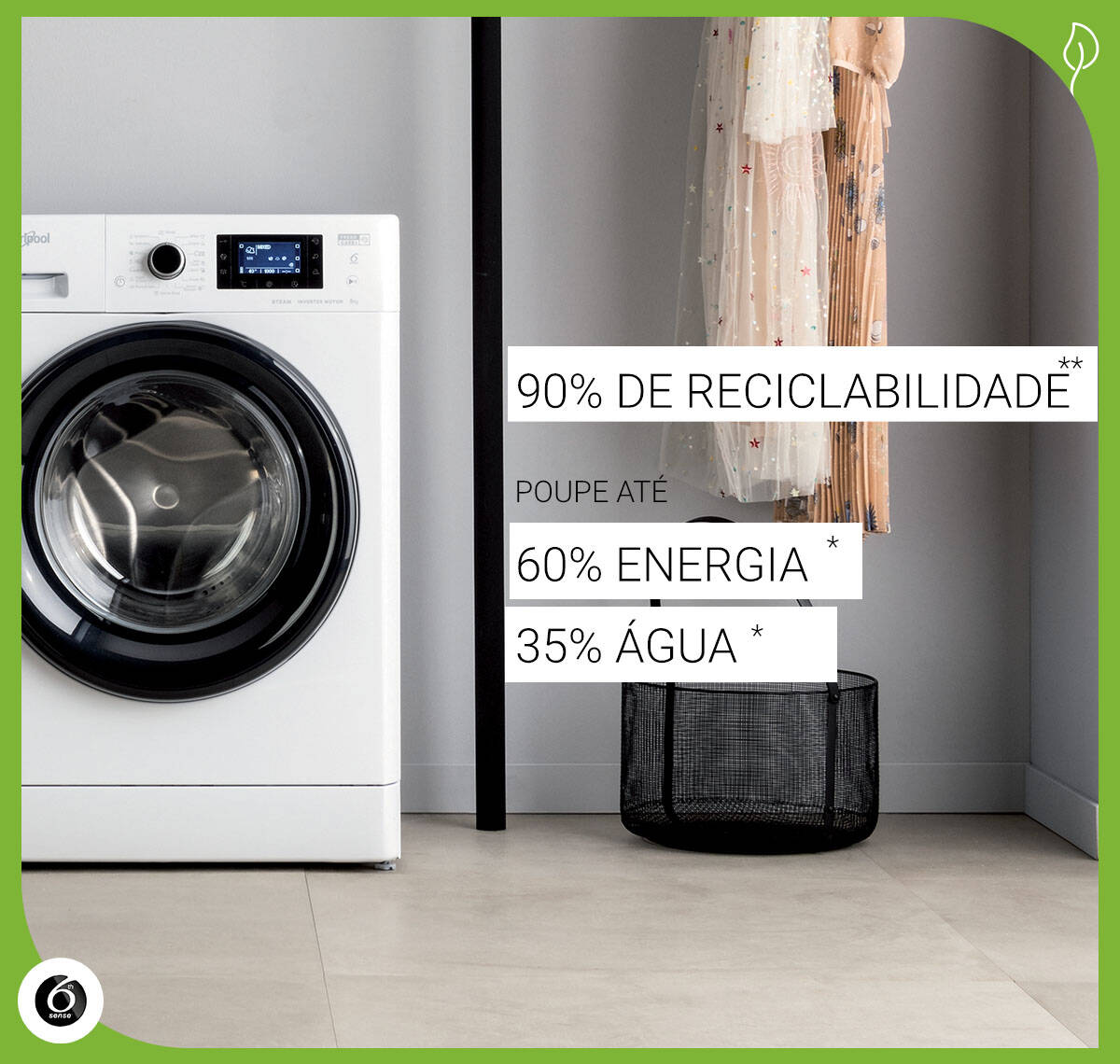 Máquinas de Lavar Roupa FreshCare+ poupam energia e água em todos os ciclos