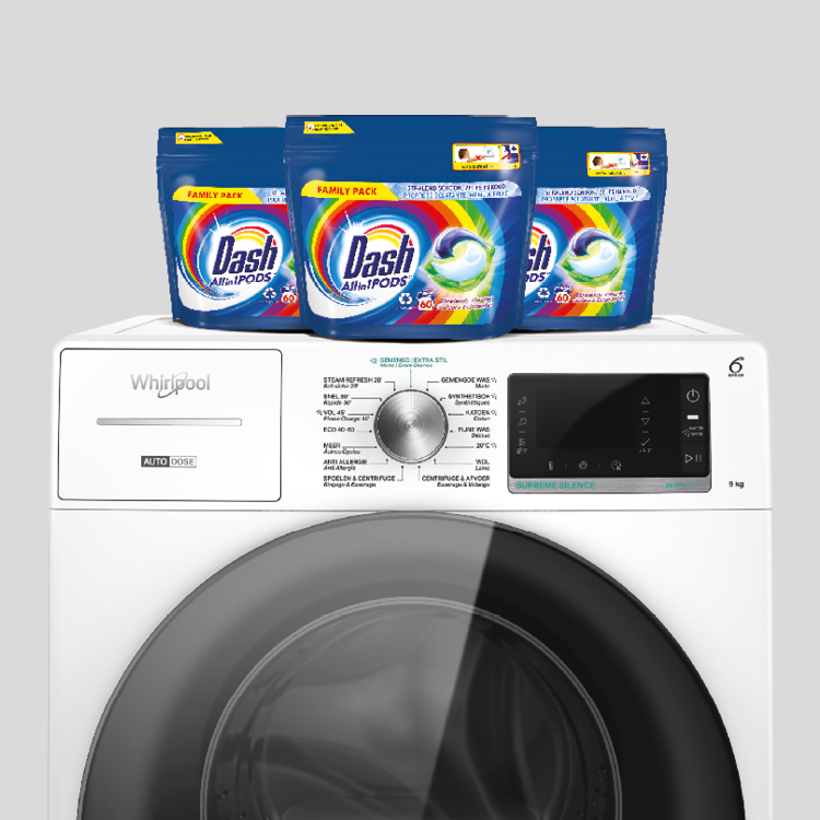 Zus Verbinding salon Promotie - Gratis Dash bij een Whirlpool wasmachine | Whirlpool Belux