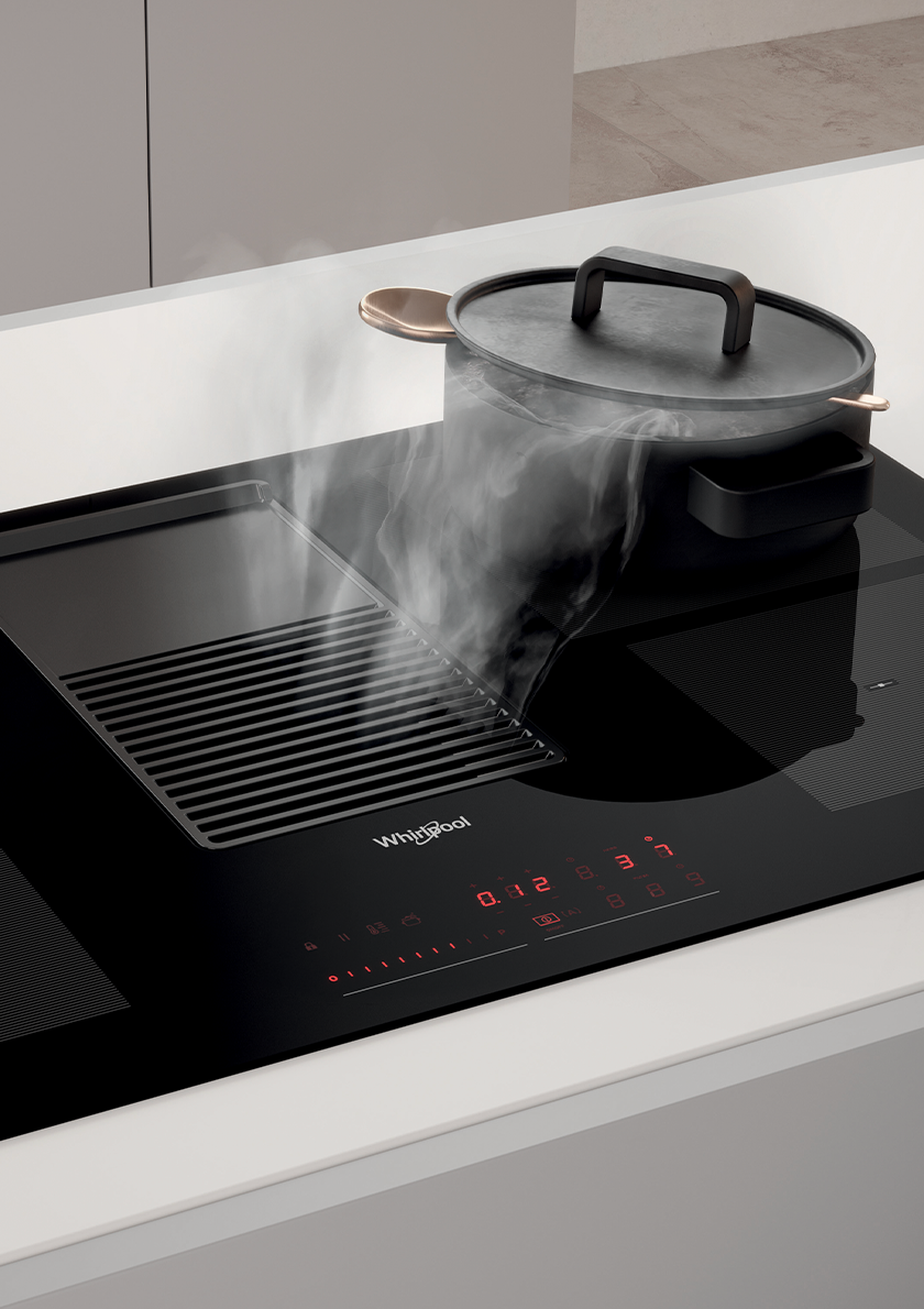 Indukčná varná doska Whirlpool s integrovaným odsávačom pár