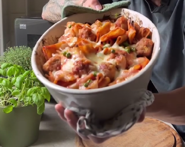 Pasta al forno cotta in microonde