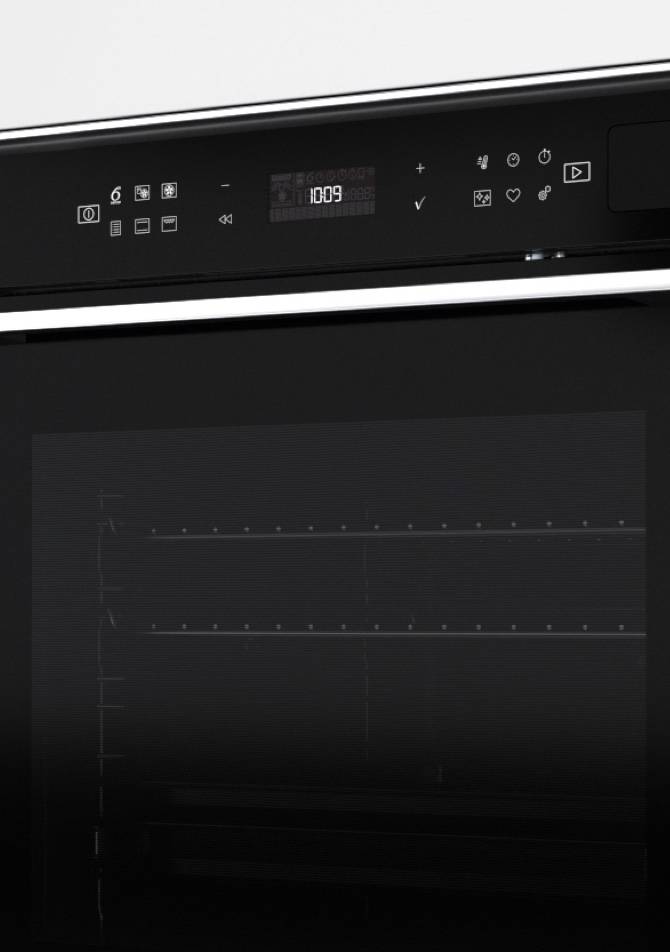Whirlpool W7 stoomoven detail display