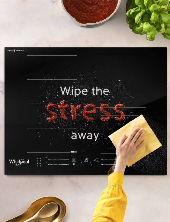 Új Whirlpool indukciós főzőlapok CleanProtect™ technológiával