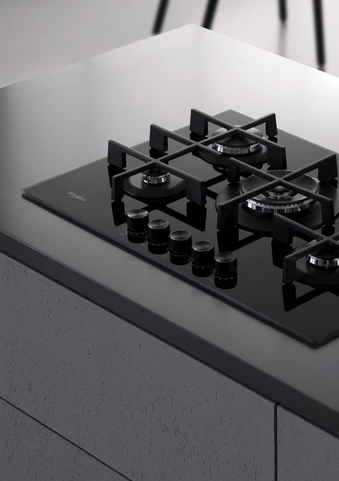 Whirlpool vlakbouw gaskookplaat