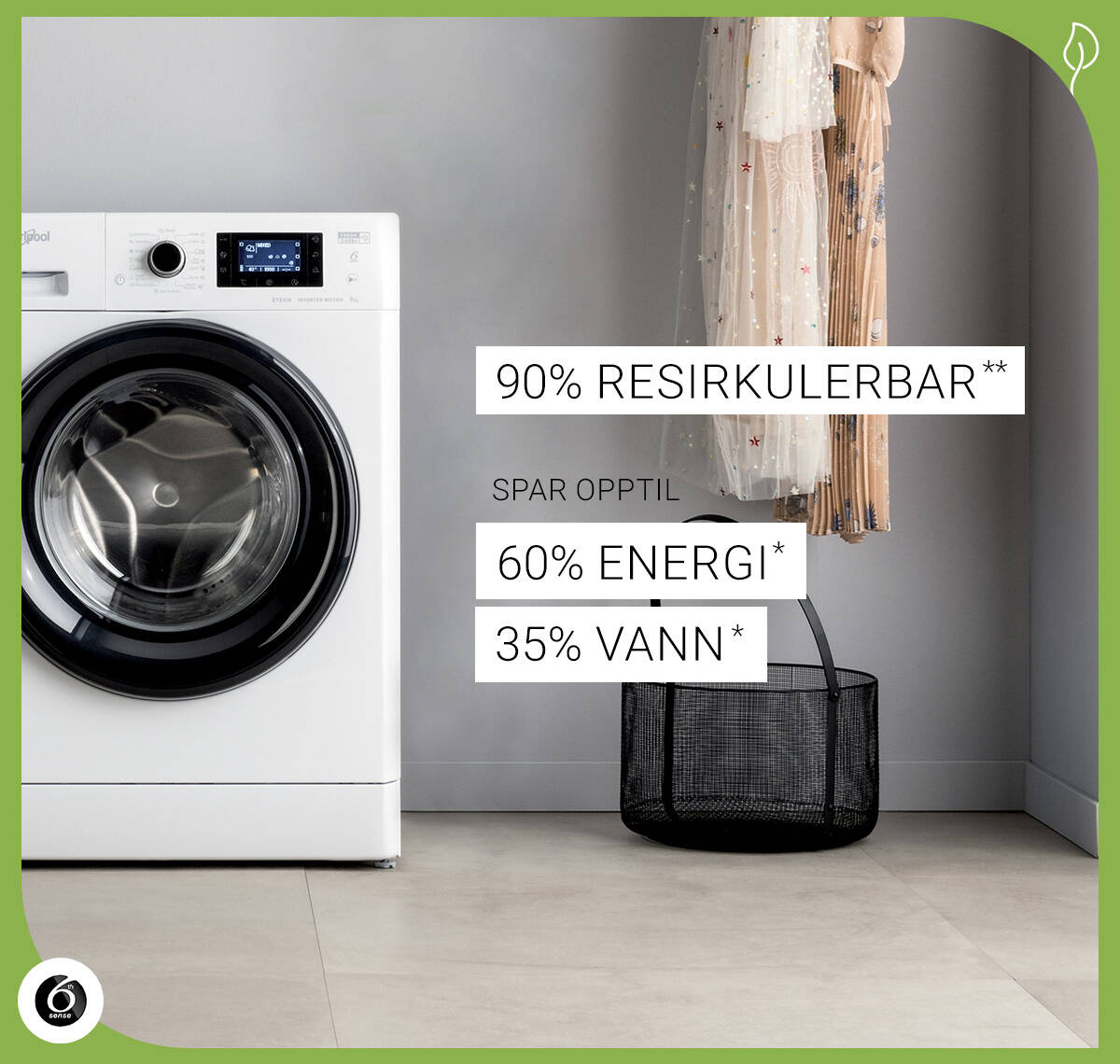 Supreme Silence vaskemaskiner sparer energi og vann i hver syklus