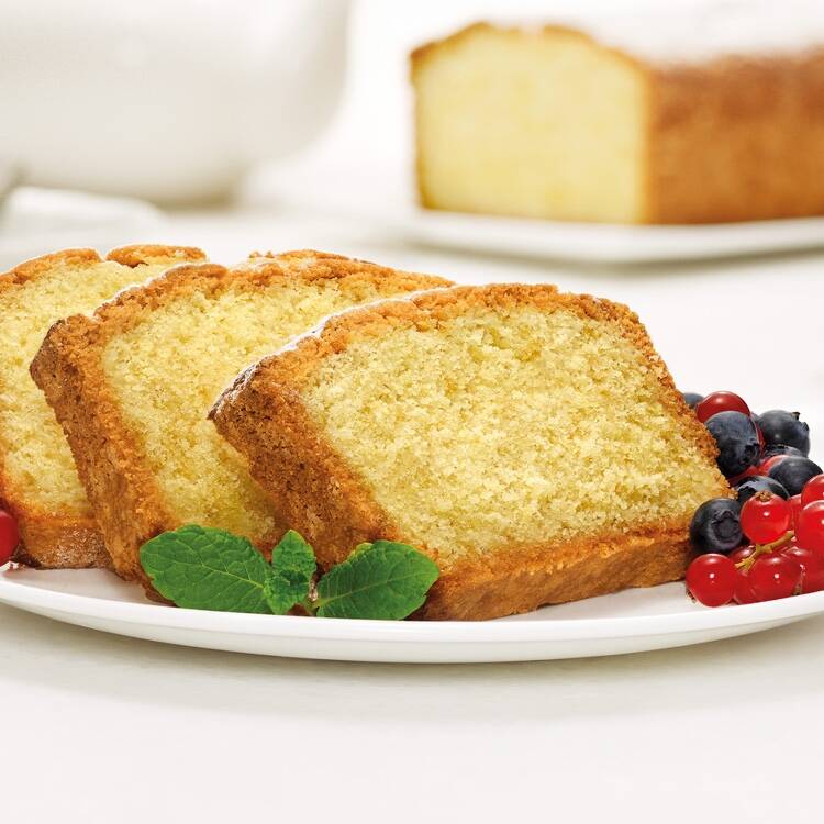 SteamSense+ cake op een bord