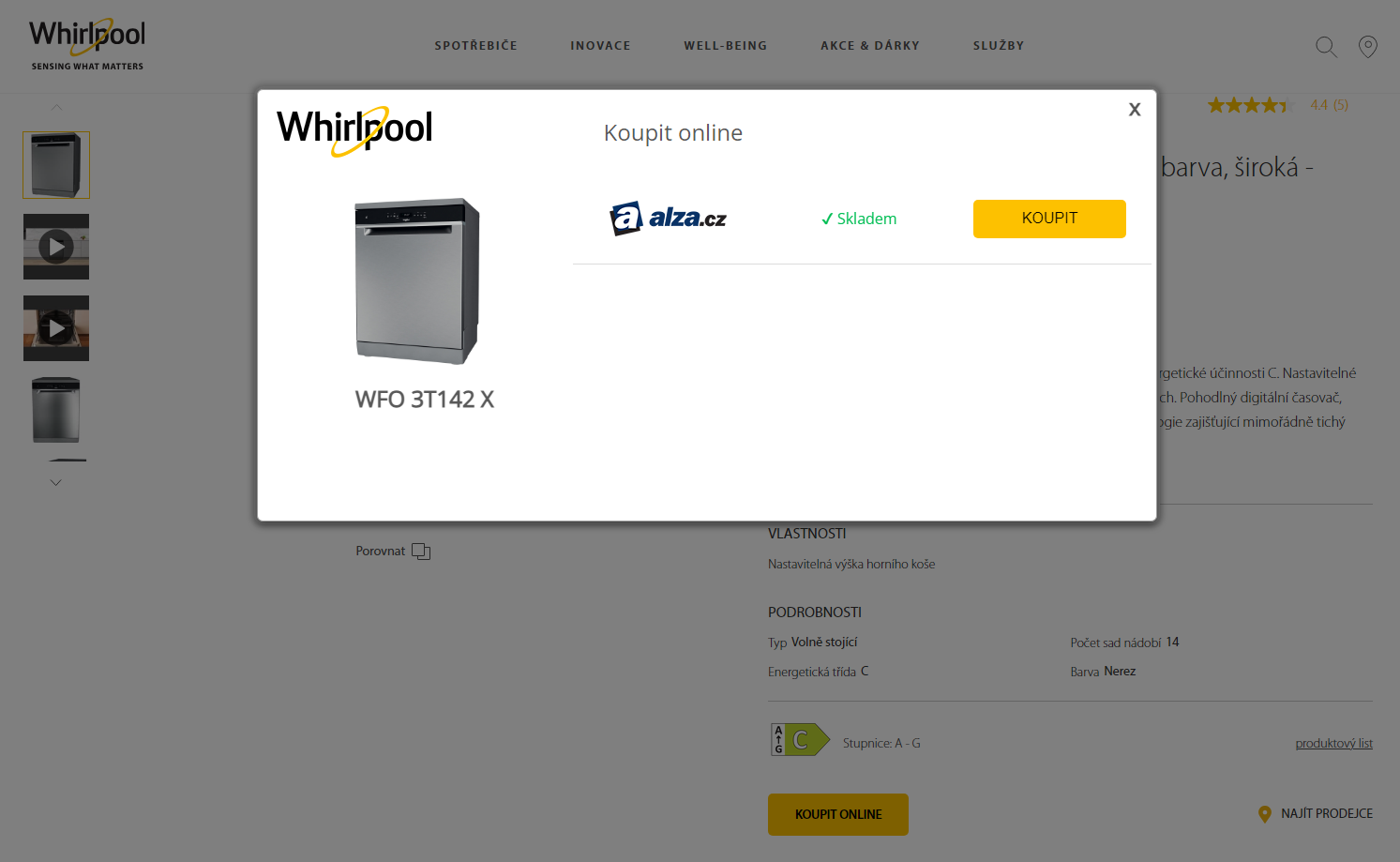 Tlačítko Koupit online