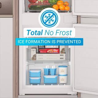 Indesit total no frost fridge freezer discount