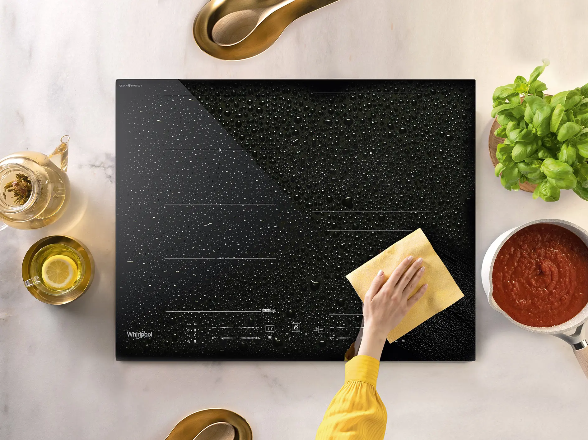 Płyty indukcyjne z innowacyjną nanopowłoką CleanProtect™️
