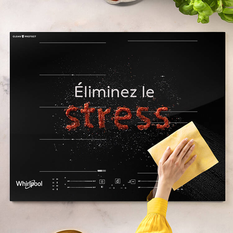 Taque de cuisson à induction Whirlpool CleanProtect