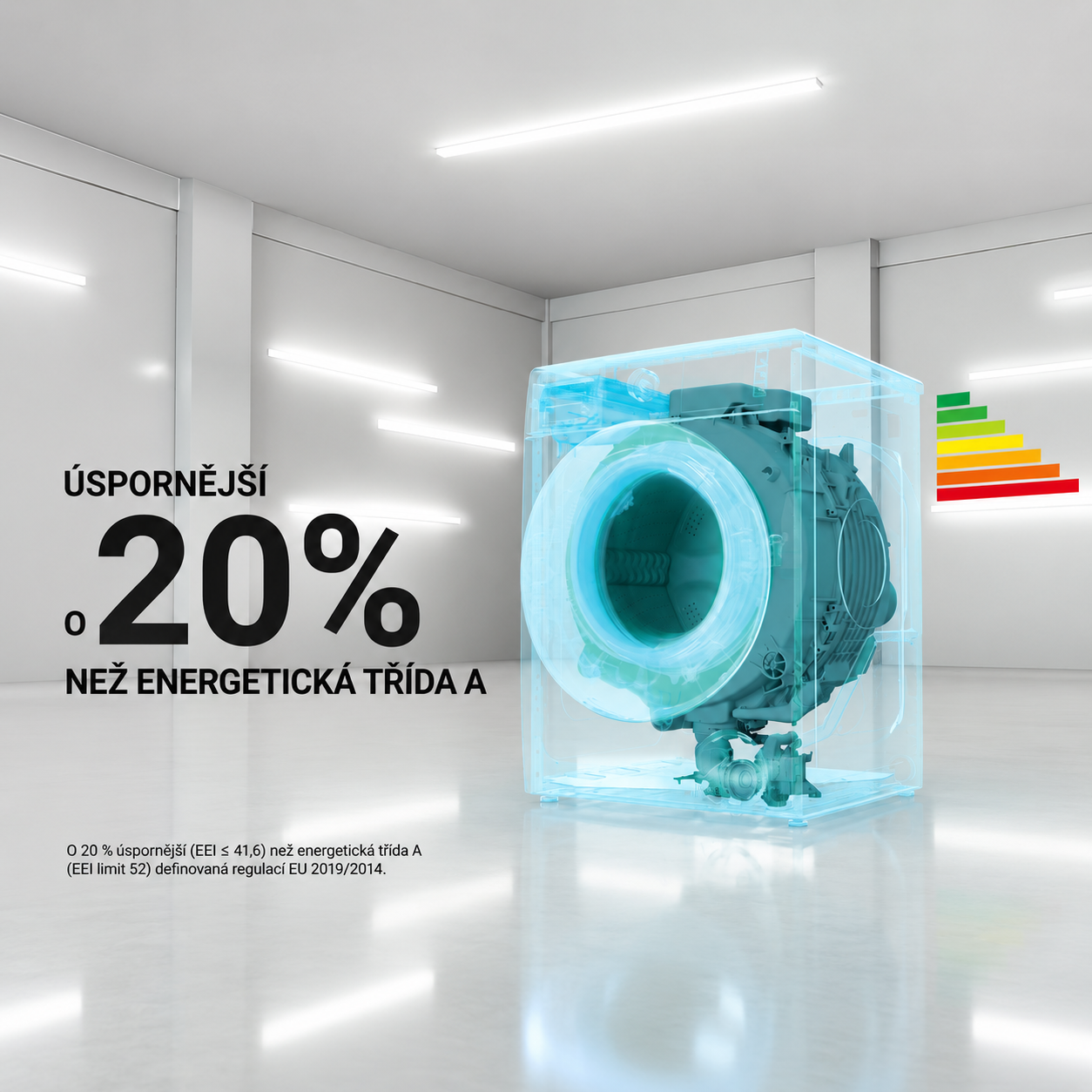 Pračky Whirlpool FreshCare+ s energetickou účinností A-20%