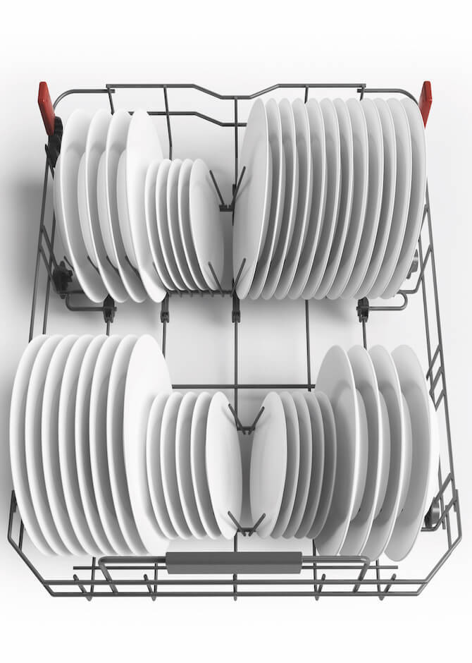 Espaço de carga no cesto inferior