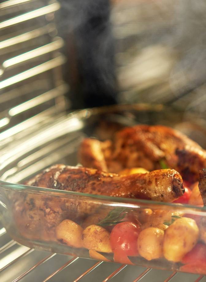 Kip bereid met stoom in de W7 stoomoven van Whirlpool