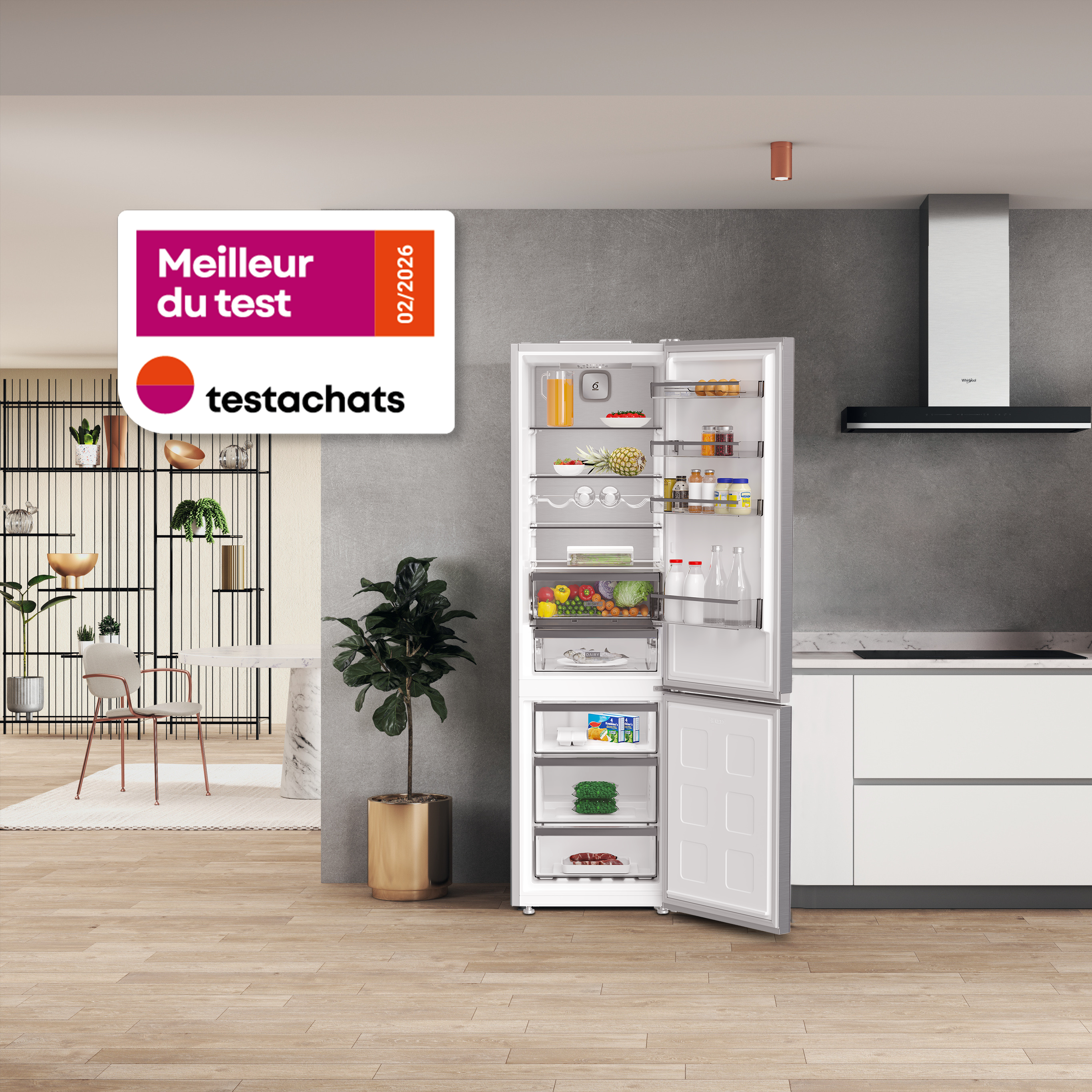 Réfrigérateur combiné WHK 25404 XP8E Whirlpool