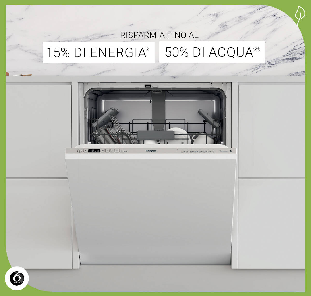 Le lavasciuga FreshCare+ risparmiano fino al 60% di energia o il 35% di acqua ad ogni ciclo. Riciclabilità fino al 90%.