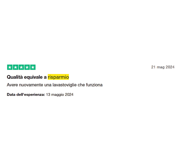 Le recensioni dei nostri clienti sulle lavastoviglie Whirlpool 